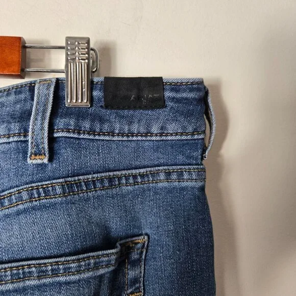 Ariat Size 33 Long Premium High-Rise Flare Jeans Raw Hem Blue Lake Women's FLAW - Picture 8 of 16